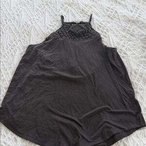 Billabong Black Crochet Yoke Camisole